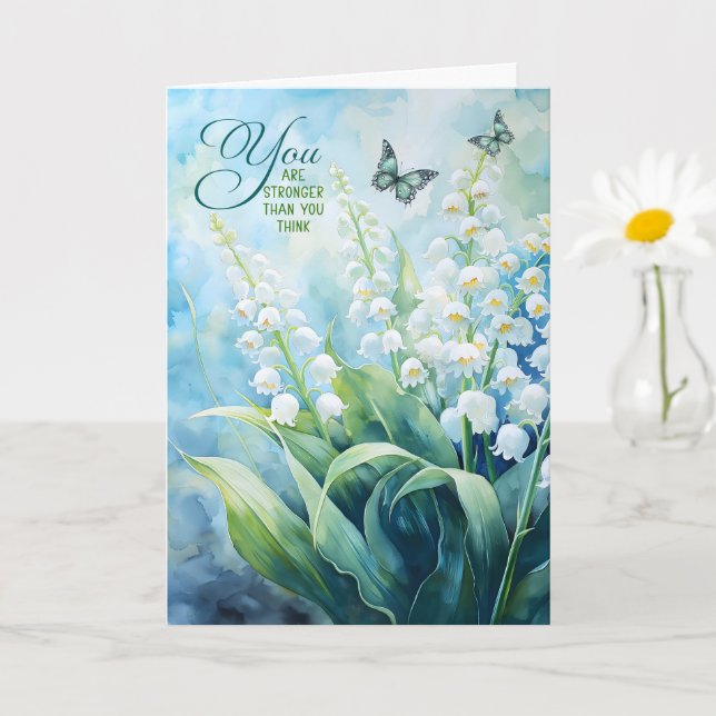 12 Step Encouragement Lily of the Valley Garden Karte (Kleine Pflanze)