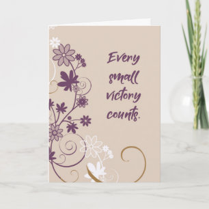 12 Step Erholung Ermutigung Wirbel auf Tan Brown Karte