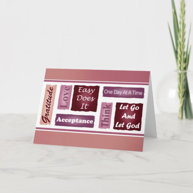 12-Step-Inspirationskarte Karte (Vorderseite)