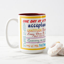 12 step recovery slogans mug 25z-red zweifarbige tasse