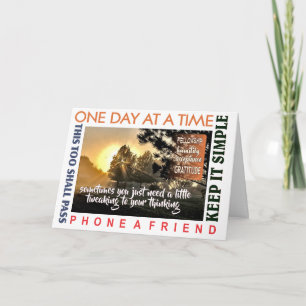 12-Stufen-Erholung-Grußkarte 25 Karte