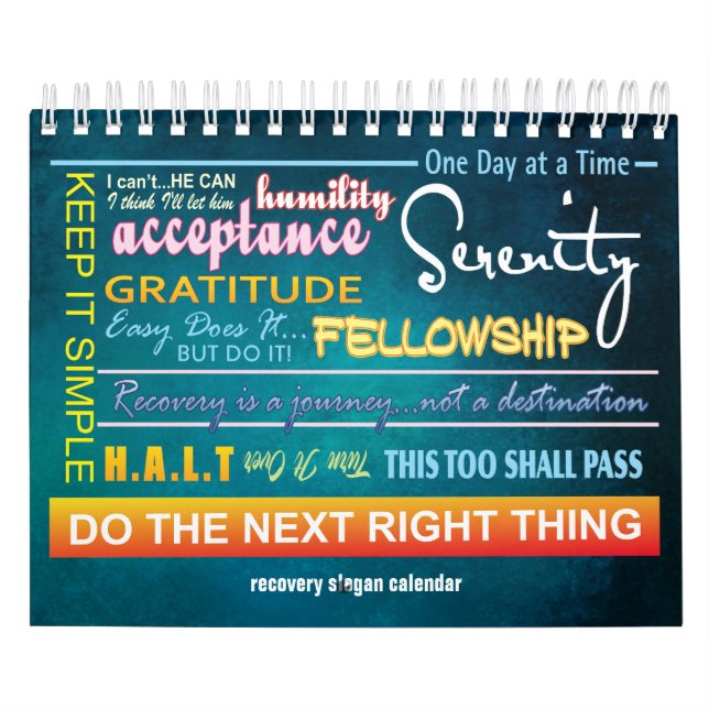 12 Stufen Erholung Slogans Kalender 23 (Titelbild)