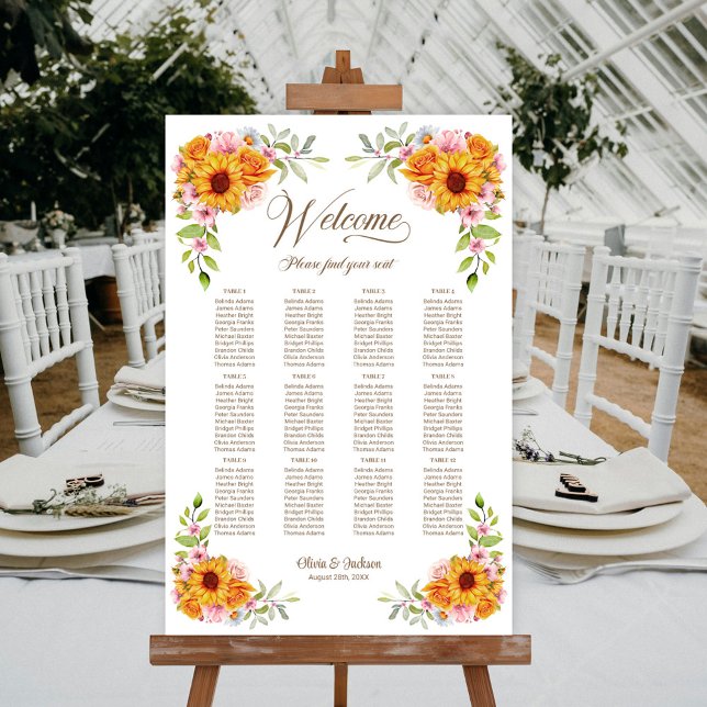 12 Tafelsonnenblume Rose Hochzeitssattel Poster (Von Creator hochgeladen)