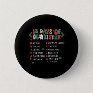 12 Tag der Zahnheilkunde Weihnachtszahnärztin Zahn Button