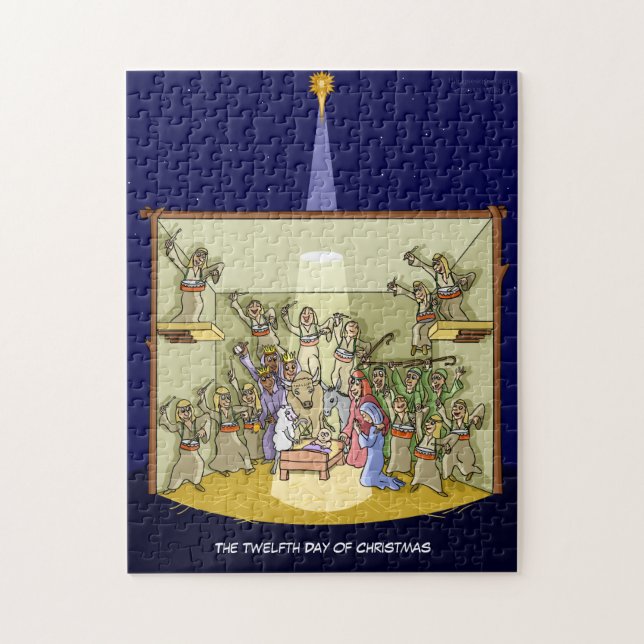 12. Tag Puzzlen des Weihnachten(12 Schlagzeuger) Puzzle (Vertikal)