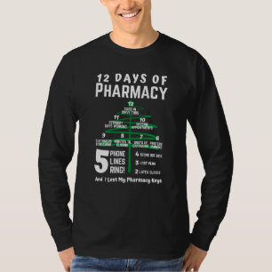 12 Tage Apotheke Weihnachtsbaum Weihnachtsbaum Wei T-Shirt