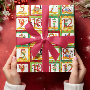12 Tage bis Weihnachten Geschenkpapier