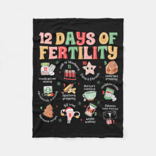 12 Tage der Fruchtbarkeit Ivf Krankenschwester Wei Fleecedecke