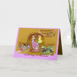 12 Tage der Weihnachtsgrußkarte Feiertagskarte