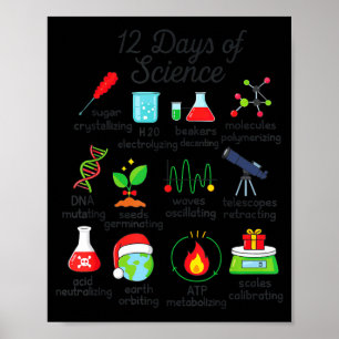 12 Tage der Wissenschaft Lustiger Wissenschaftsleh Poster