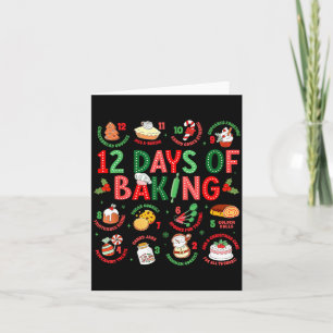 12 Tage des Backens Bäcker Weihnachten Kochen Koch Karte