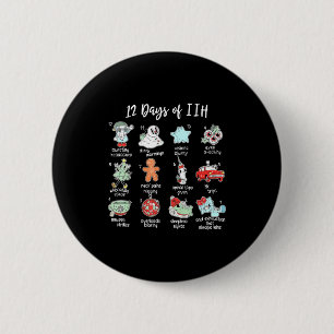 12 Tage des IIH-Weihnachtsbewusstseins Pseudotumor Button