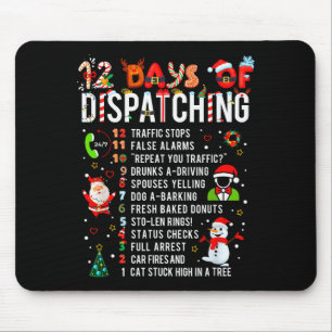 12 Tage des lustigen Weihnachts-Dispatchers Mousepad