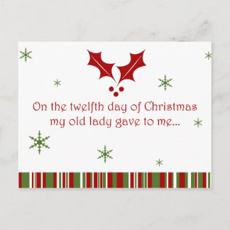 12 Tage eines Redneck-Weihnachten Feiertagspostkarte