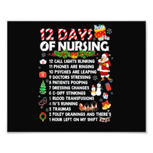 12 Tage Krankenpflege Weihnachten Krankenpfleger W Fotodruck