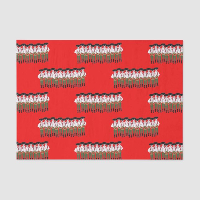 12 Tage Schlagzeuger-Trommelns des Weihnachten12 Seidenpapier (Vorderseite)