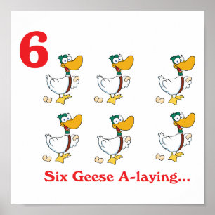 12 Tage sechs Gänse Poster
