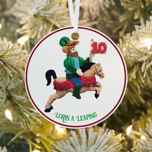 12 Tage Weihnachten 10 Herren Leaping personalisie Ornament Aus Metall (InSitu)