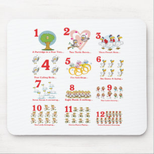 12 Tage Weihnachten abgeschlossen Mousepad