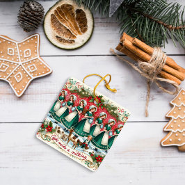 12 Tage Weihnachten acht Säuglinge am Milken Keramikornament