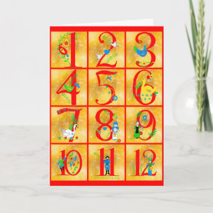 12 Tage Weihnachten Folk Art Frohe Weihnachten