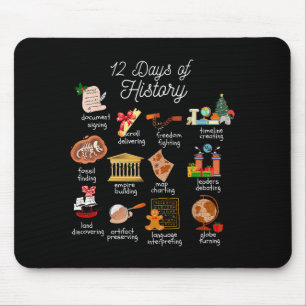 12 Tage Weihnachten für Geschichtslehrer Sozialkun Mousepad