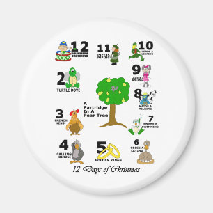 12 Tage Weihnachten Magnet