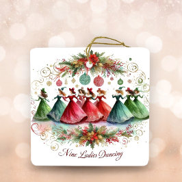 12 Tage Weihnachten Neun Ladys Dancing Keramikornament