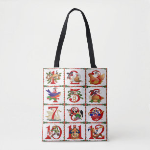 12 Tage Weihnachten Quilt Druck