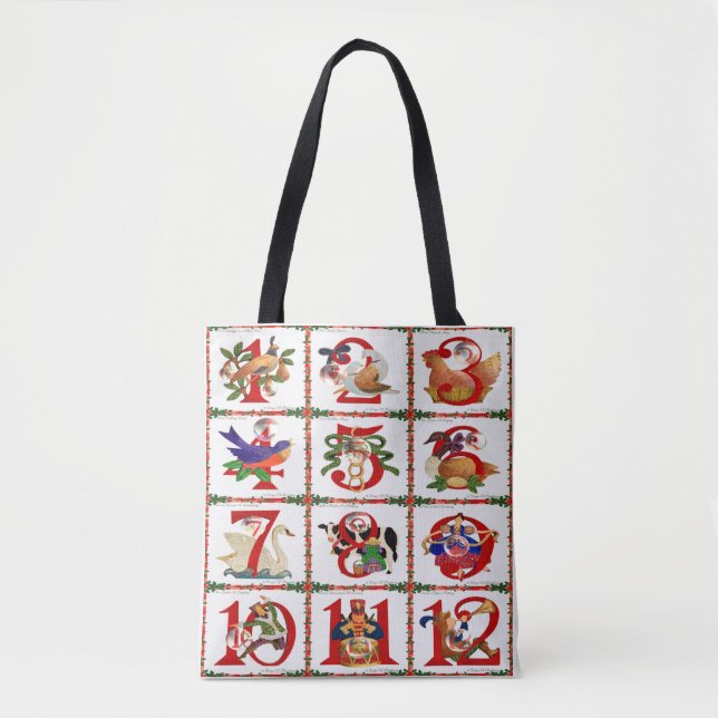 12 Tage Weihnachten Quilt Druck (Vorderseite)