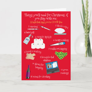 12 Tage Weihnachten und COVID Card Karte
