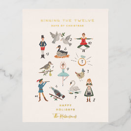 12 Tage Weihnachts Custom Holiday Foto Postkarte