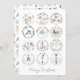 12 Tage Weihnachts-Foto Personalisiert Feiertagskarte