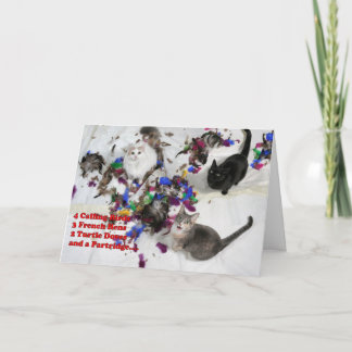 12 Tage Weihnachts-Grußkarte Feiertagskarte