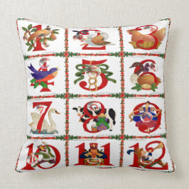 12 Tage Weihnachts Quilt Druckgeschenke Kissen