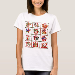 12 Tage Weihnachts Quilt Druckgeschenke T-Shirt