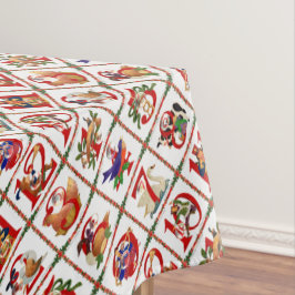 12 Tage Weihnachts Quilt Print Tischdecke