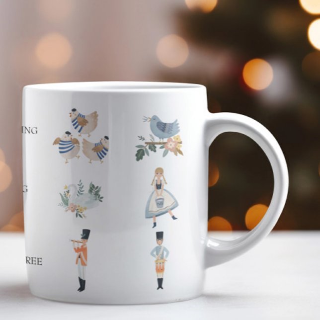 12 Tage Weihnachtsfeiertag Song Kaffeetasse (12 Days of Christmas Holiday Song Coffee Mug by Ricaso. Wonderful gift idea for Christmas
)