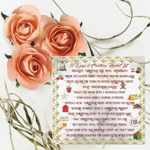 12 Tage Weihnachtskalender Niedliche Weihnachtskar Einladung