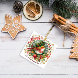 12 Tage Weihnachtspartridge in einem Birnenbaum Keramikornament