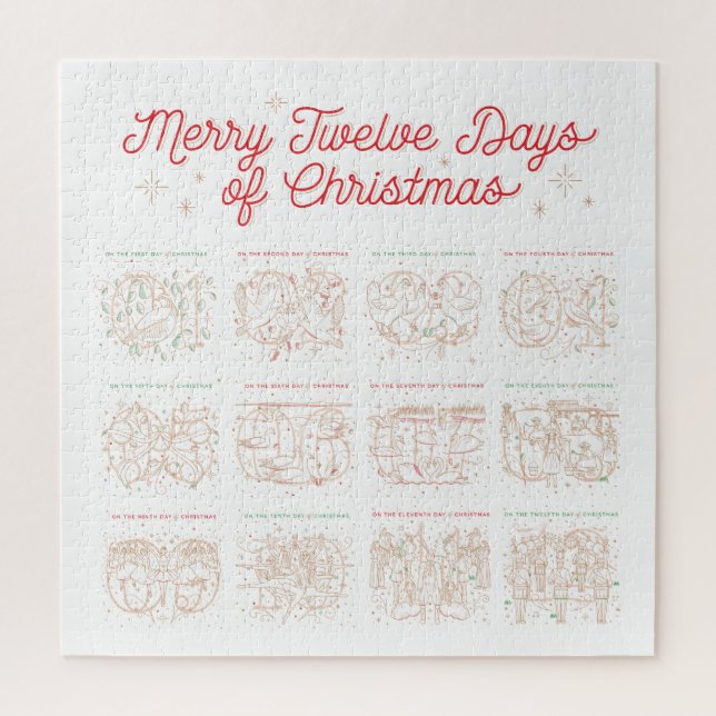 12 Tage Weihnachtspuzzle 20x20 Puzzle (Vertikal)