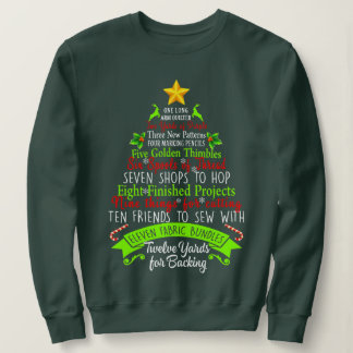 12 Tage Weihnachtsquilt-Funny Quilting Nähen X Sweatshirt