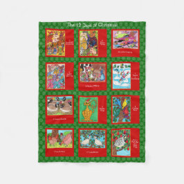 12 Tage Weihnachtssüße Tiere Fleecedecke