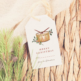 12 Tage Weihnachtstrommel traditionell Geschenkanhänger
