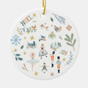 12 Tage Weihnachtsurlaub Traditionelle Familie Keramik Ornament