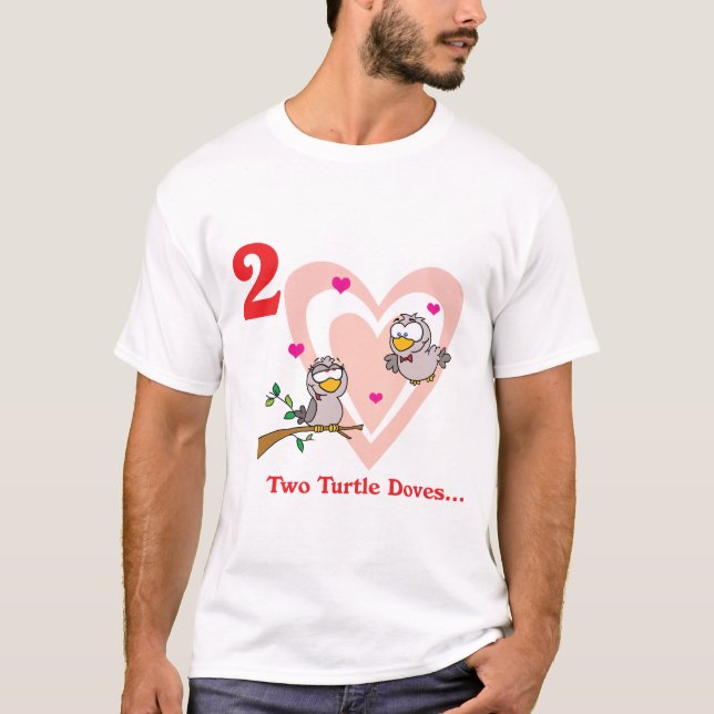 12 Tage zwei Turteltauben T-Shirt (Vorderseite)