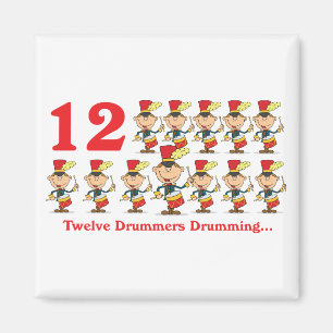 12 Tage zwölf Trommler trommeln Magnet