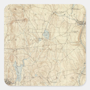 12 Tolland Blatt Quadratischer Aufkleber