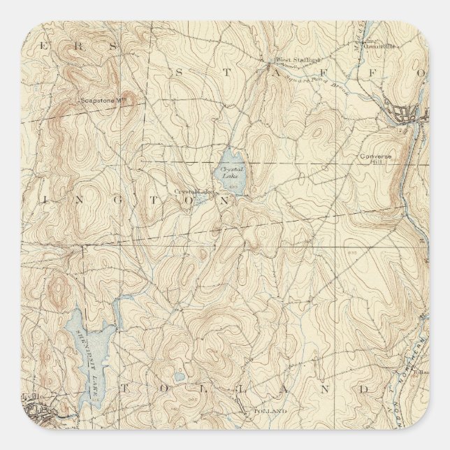 12 Tollandblatt Quadratischer Aufkleber (Vorderseite)