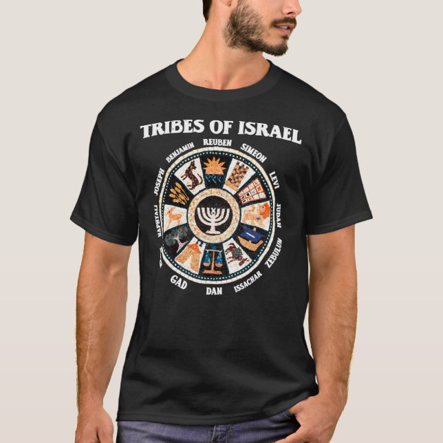 12 Twelve Tribes of Israel Hebrew Israelite Judah  T-Shirt (Vorderseite)